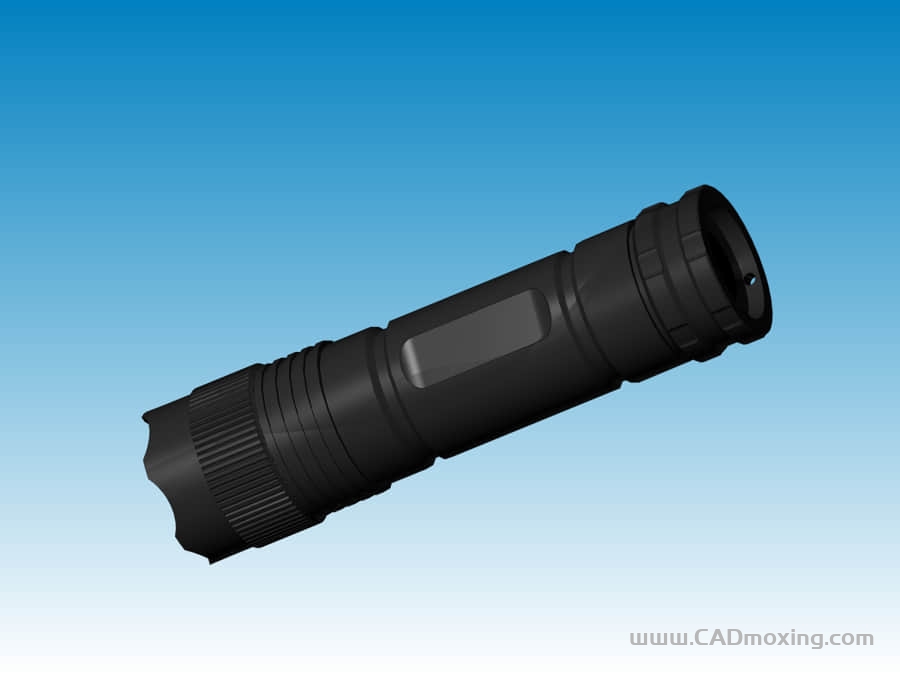 CAD模型网21700LED强光手电筒三维模型 CAD模型网21700LED强光手电筒三维模型