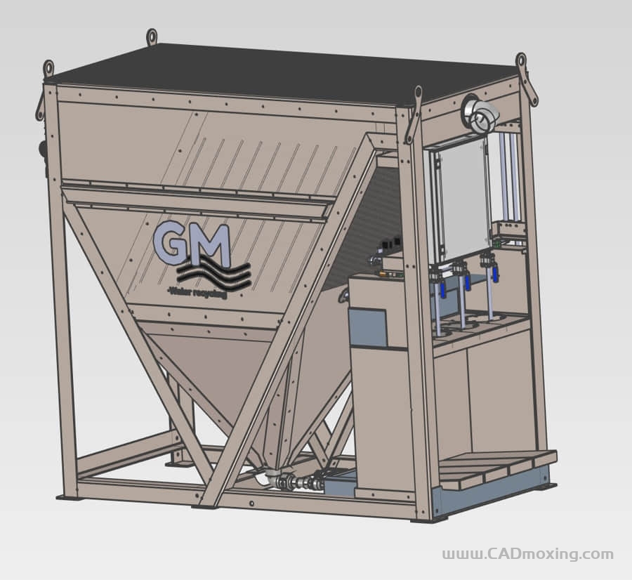 CAD模型网层板式热能回收器节能装置三维模型 CAD模型网层板式热能回收器节能装置三维模型