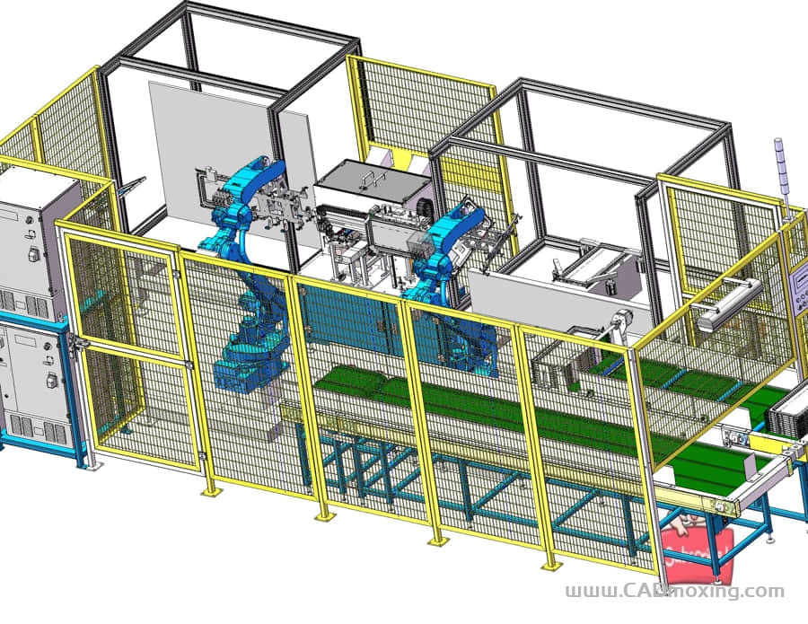 CAD模型网汽车车门车身钣金铆接分段生产线三维模型 CAD模型网汽车车门车身钣金铆接分段生产线三维模型