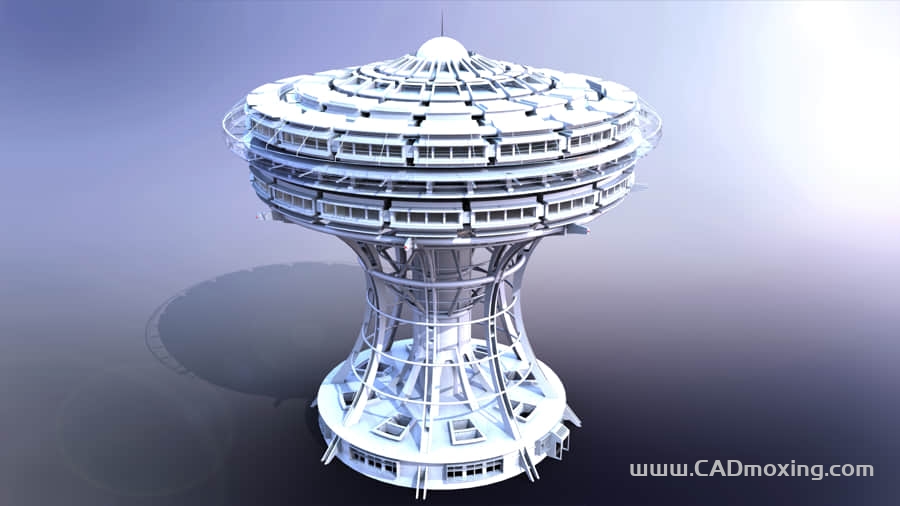 CAD模型网城市钢结构塔楼建筑三维模型 CAD模型网城市钢结构塔楼建筑三维模型