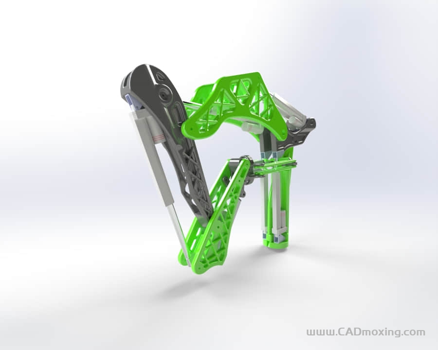 CAD模型网带夹爪的5轴机器人手臂三维模型