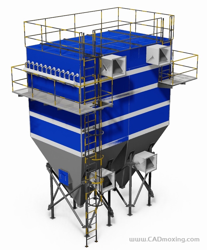 钢结构袋式粉尘过滤除尘设备