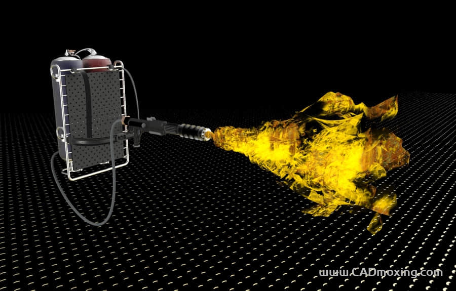 CAD模型网背包式单兵喷火枪三维模型 CAD模型网背包式单兵喷火枪三维模型