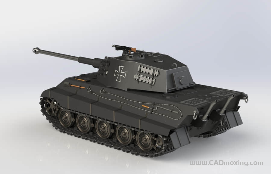 CAD模型网德军虎式坦克模型三维模型 CAD模型网德军虎式坦克模型三维模型