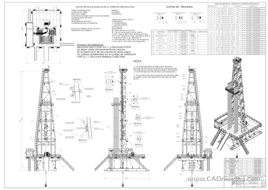 高度45米石油钻探钢结构油井架