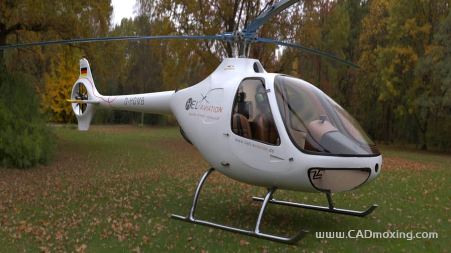 CAD模型网吉姆巴尔Cabri 直升机模型三维模型 CAD模型网吉姆巴尔Cabri 直升机模型三维模型