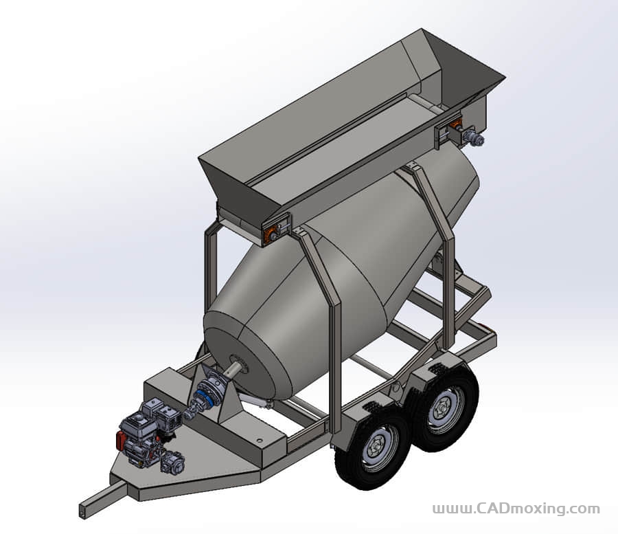一米口径移动式水泥搅拌机