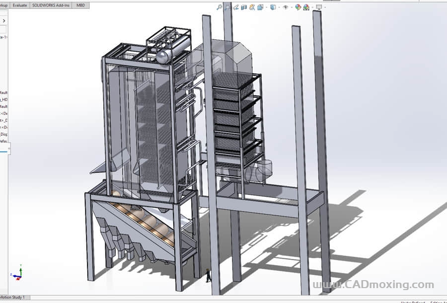 垃圾焚烧炉热水供暖锅炉方案模型