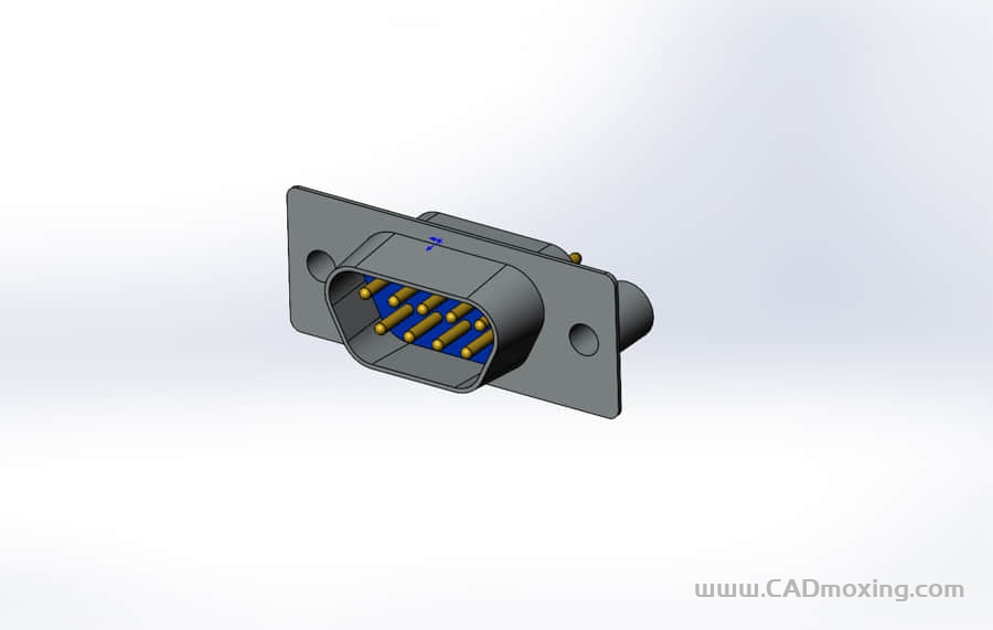 D型数据接口连接器插头 DB9_M