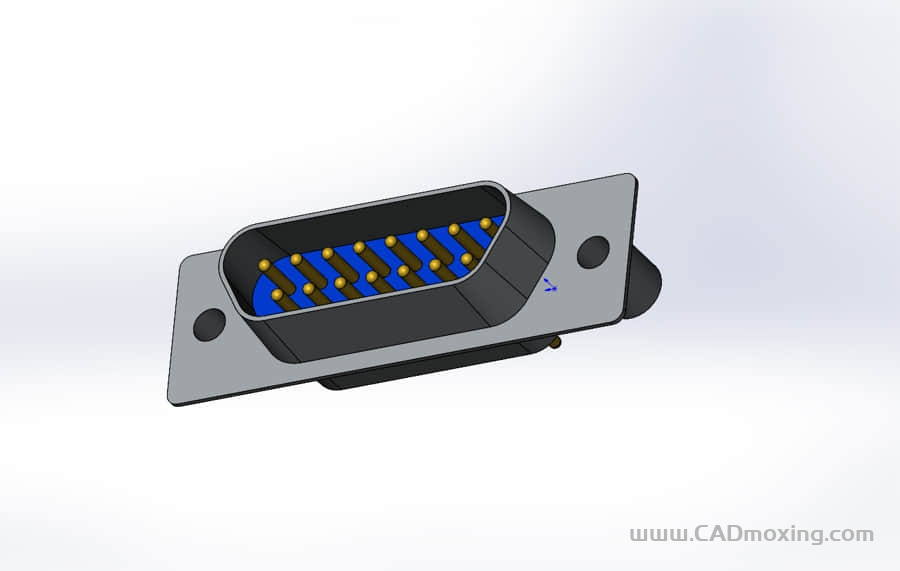 D型数据接口连接器插头DB15_M