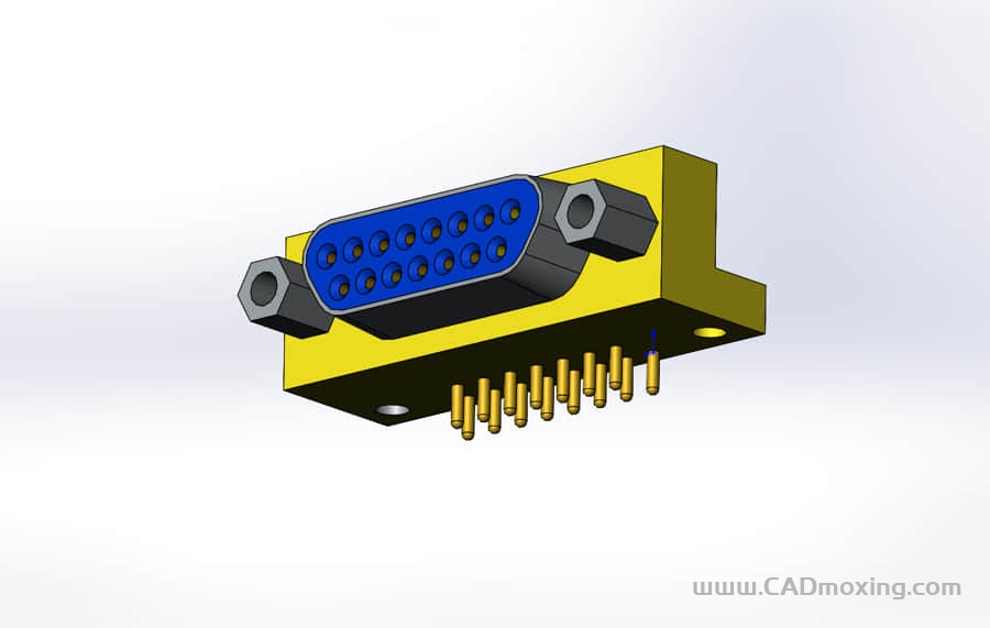 D型数据接口连接器插头DB15RA_F
