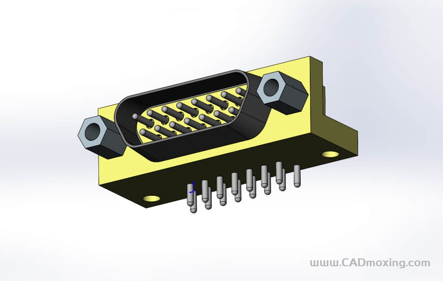 D型数据接口连接器插头DB15RA_M