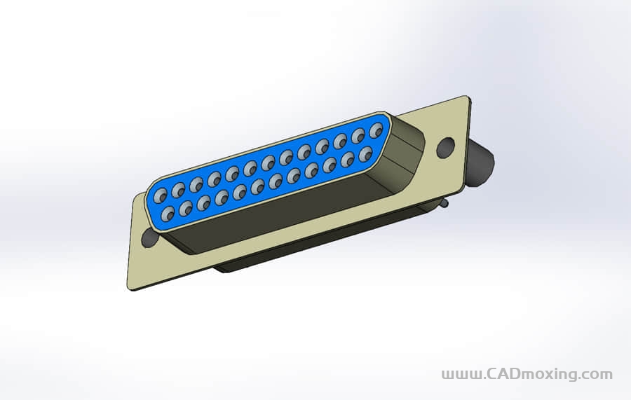 D型数据接口连接器插头DB25_F