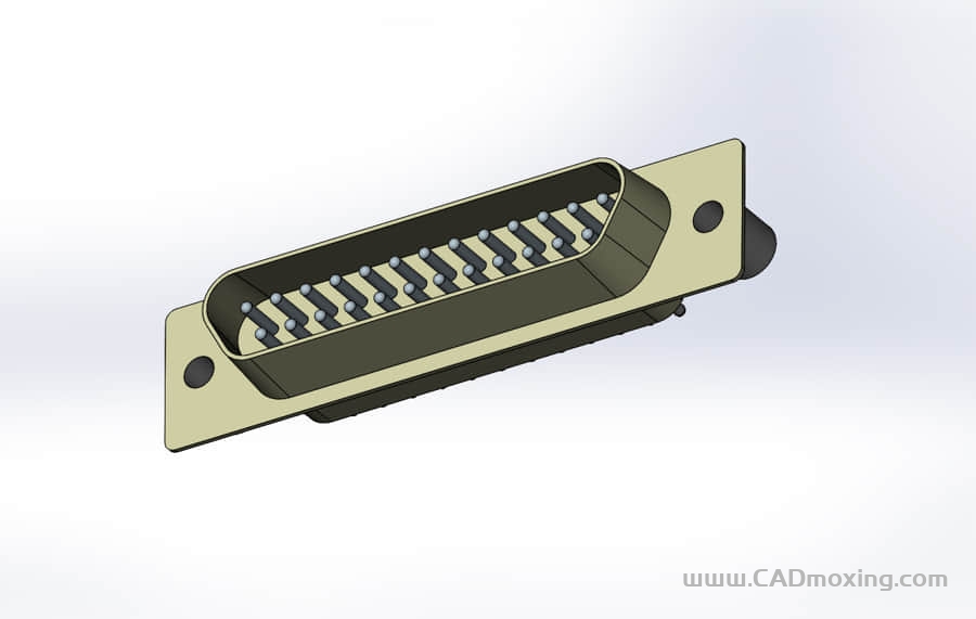 D型数据接口连接器插头DB25_M