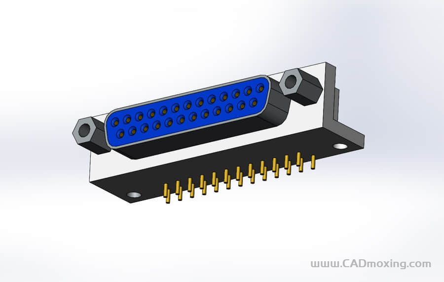 D型数据接口连接器插头DB25RA_F