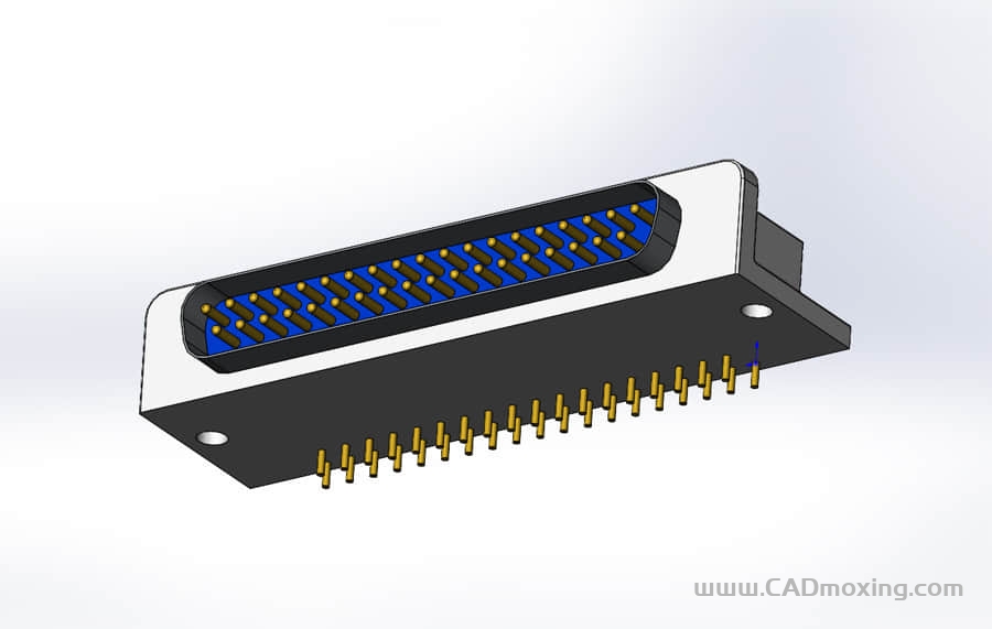D型数据接口连接器插头DB37M