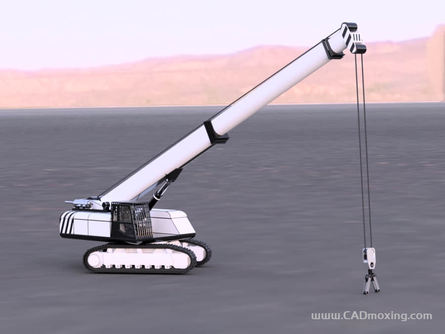 履带吊车起重机模型