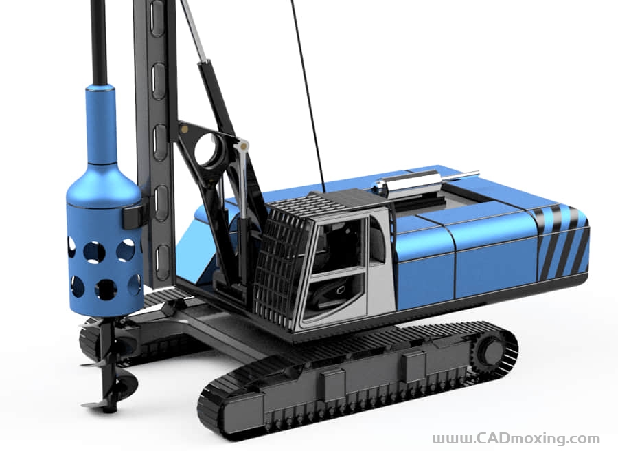 履带式地基打桩钻机简易模型