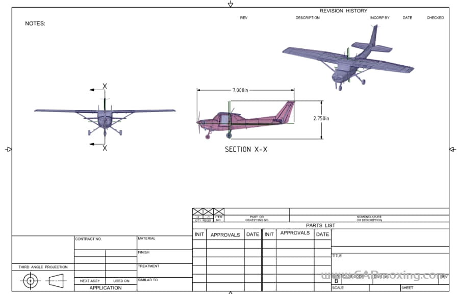 赛斯纳固定翼飞机模型