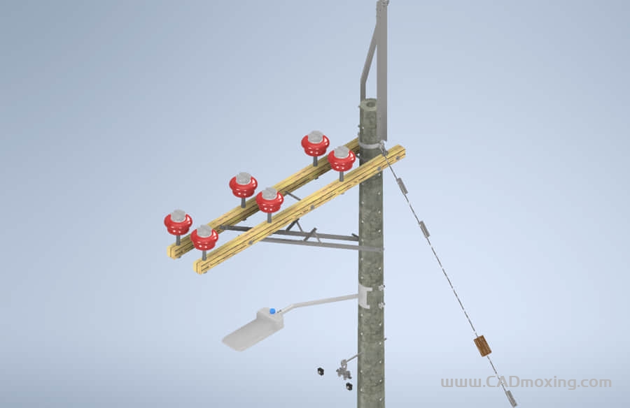 三相三线高压电线水泥杆
