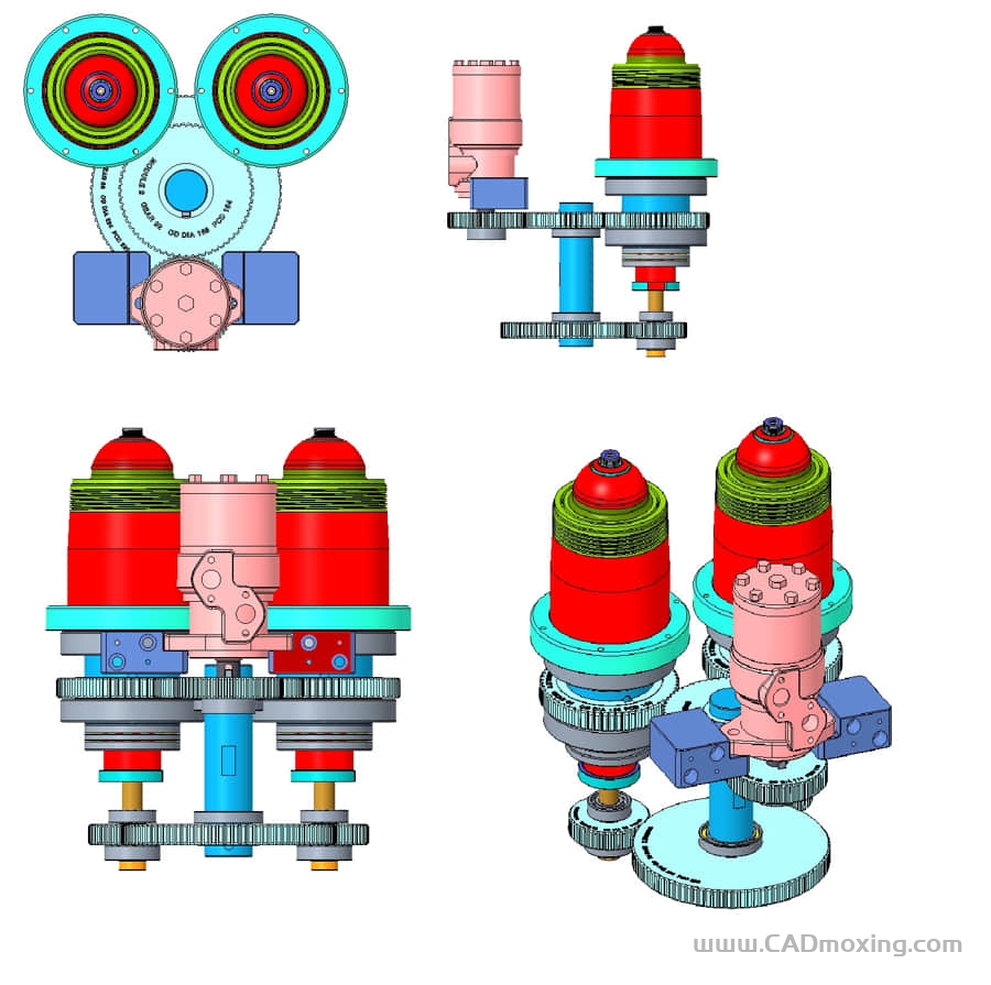 双螺纹旋转抽芯脱模模具结构设计