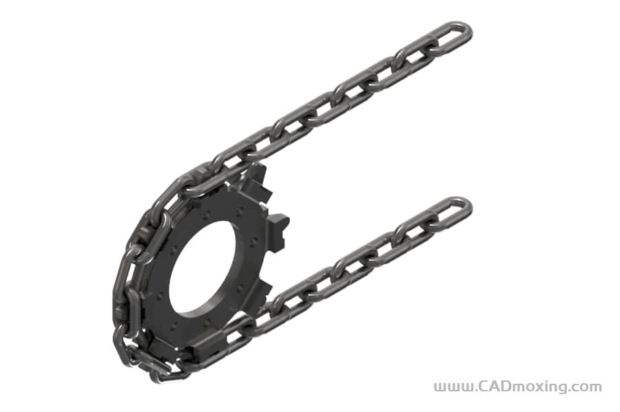 铁链条链轮组合模型