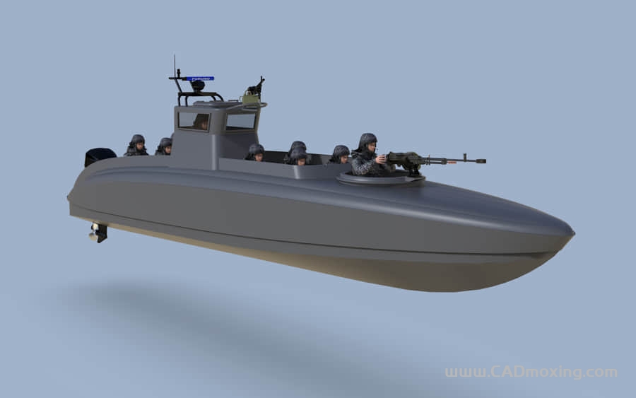 CAD模型网雅马哈登陆巡逻艇三维模型