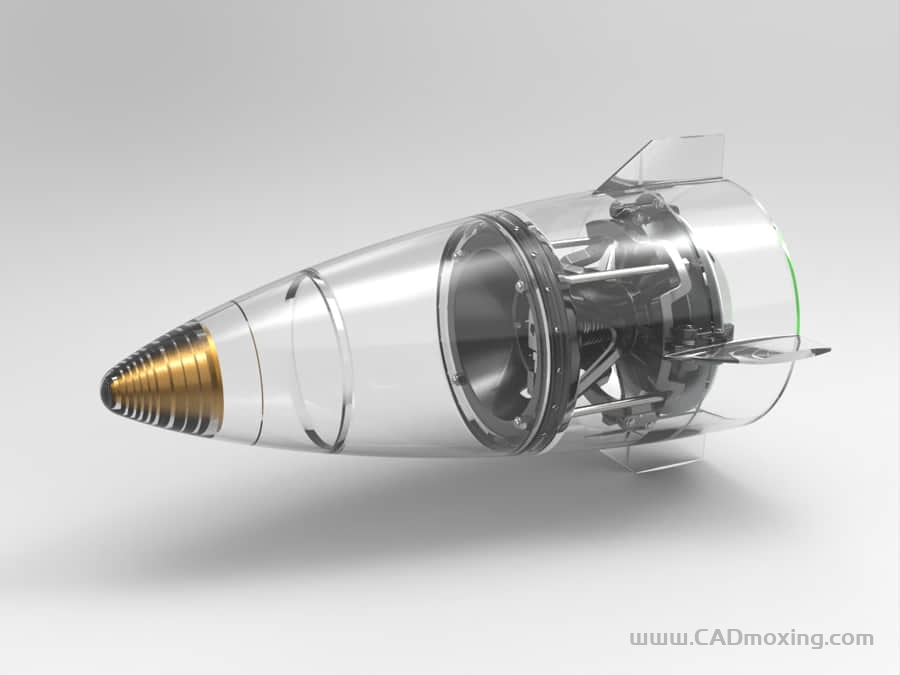 CAD模型网运载火箭弹射内后置释放装置三维模型