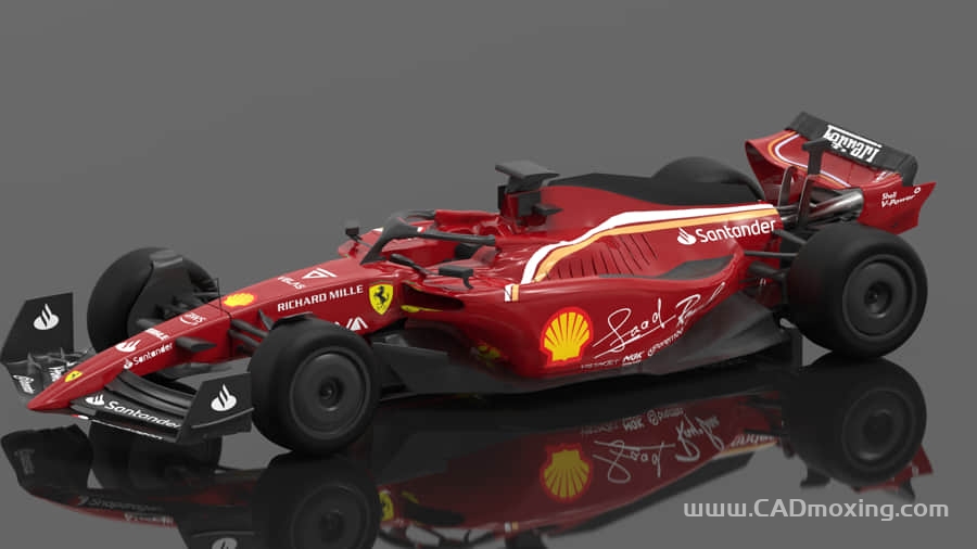 CAD模型网2023 斯库德里亚·法拉利一级方程式赛车三维模型