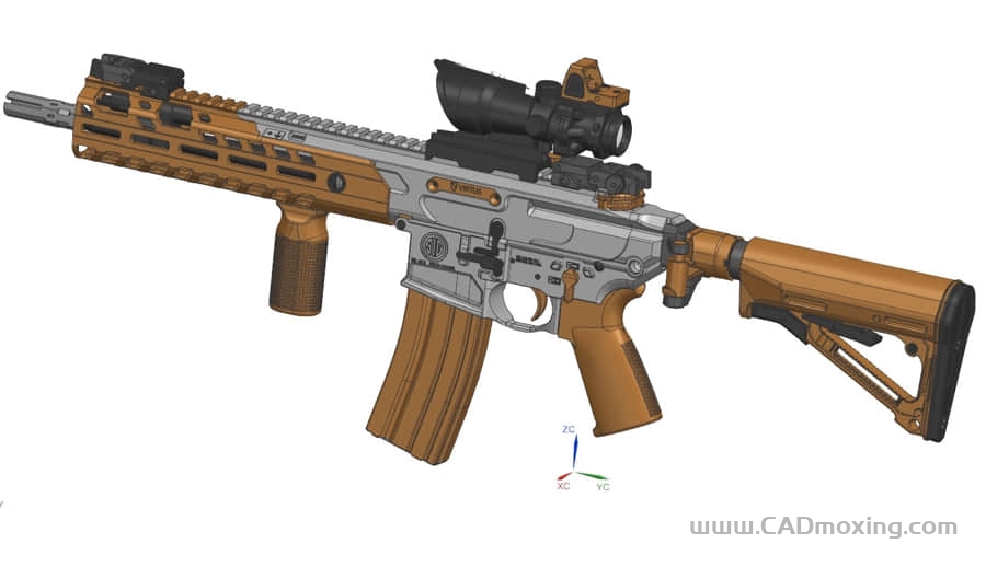 3D打印MCX6.8mm模块化突击枪模型