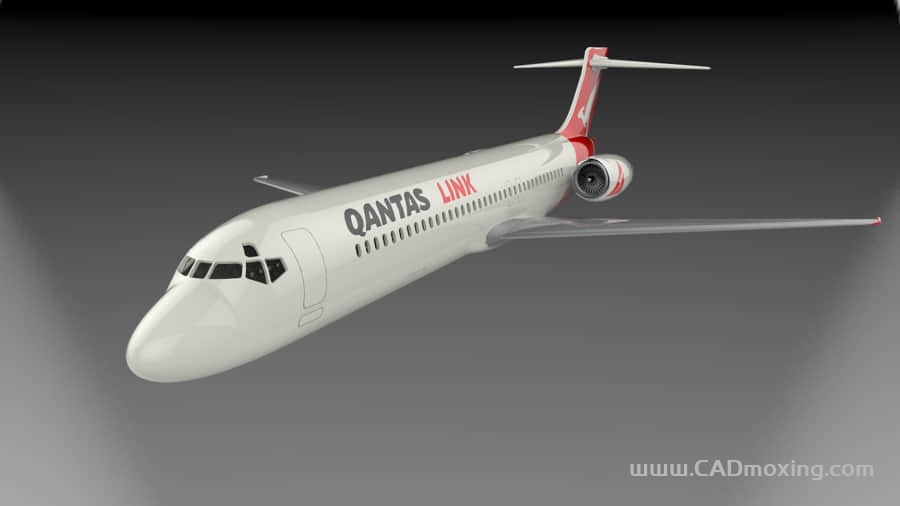 CAD模型网波音客机-717 一比一简易模型三维模型