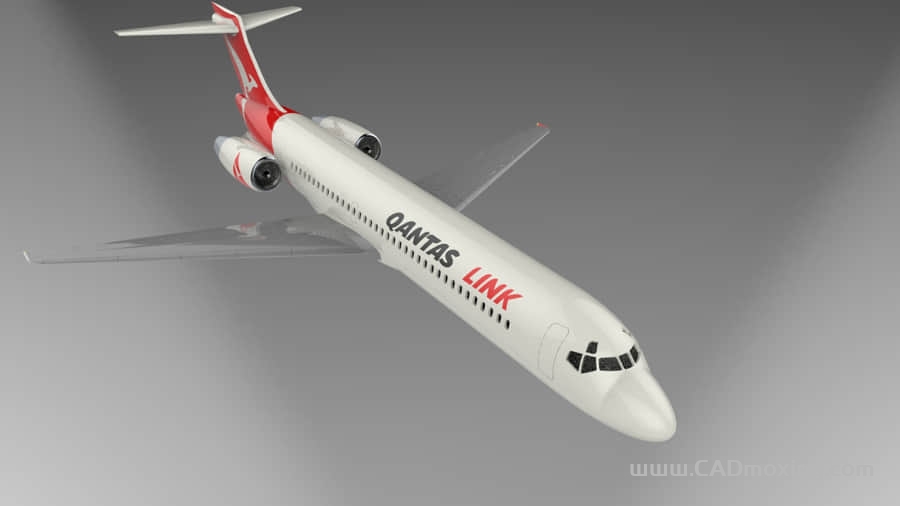 CAD模型网波音客机-717 一比一简易模型三维模型