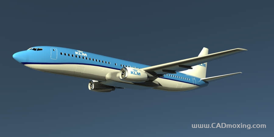 CAD模型网波音客机-737 一比一简易模型三维模型