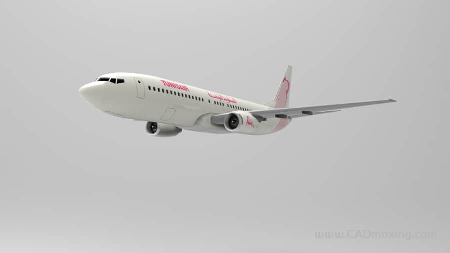 CAD模型网波音客机-737-700 一比一简易模型三维模型