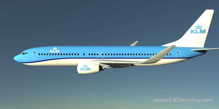 CAD模型网波音客机-737-800 一比一简易模型三维模型