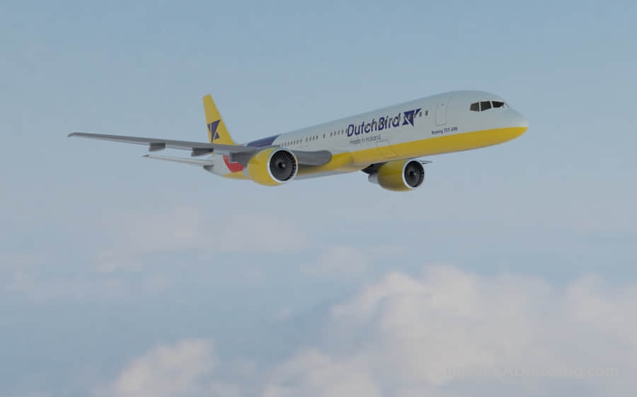 CAD模型网波音客机-757-200 一比一简易模型三维模型