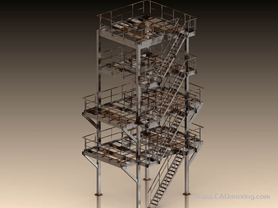 多层钢架构建筑学习模型