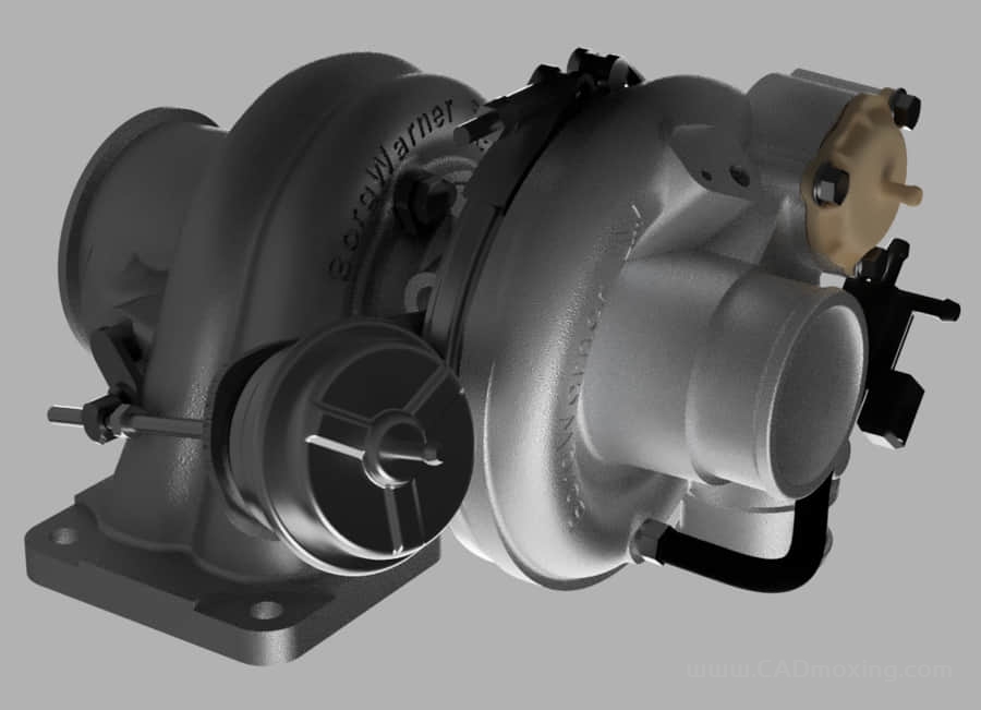 发动机涡轮增压器外观模型