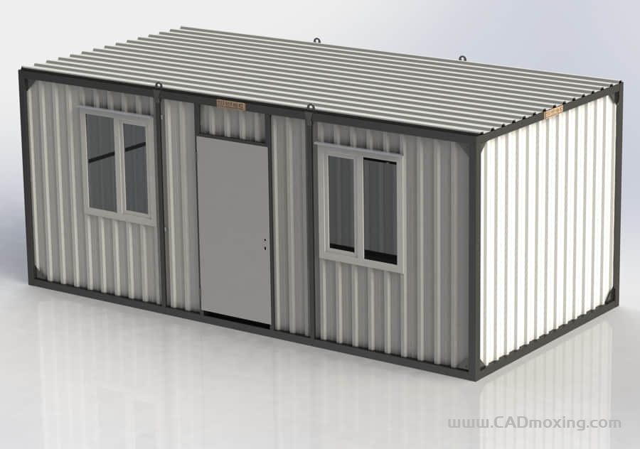 CAD模型网集装箱移动式板房房屋框架三维模型