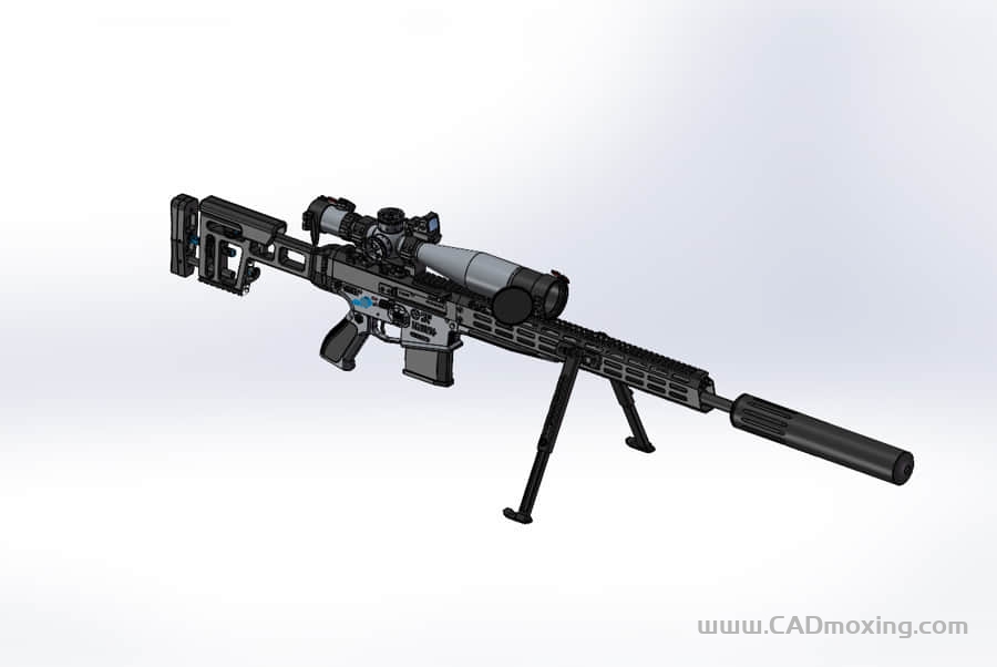 CAD模型网3D打印某型狙击步枪模型三维模型