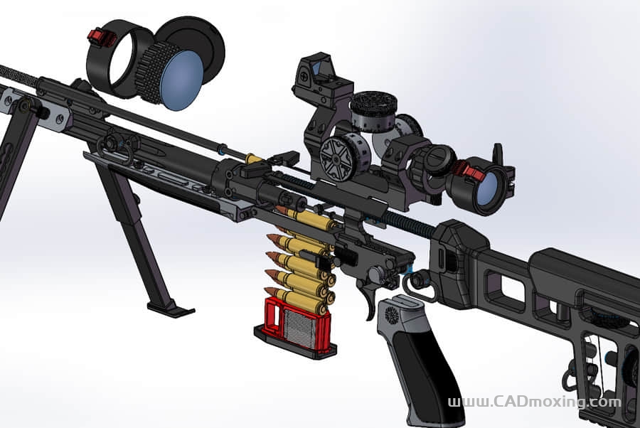 CAD模型网3D打印某型狙击步枪模型三维模型