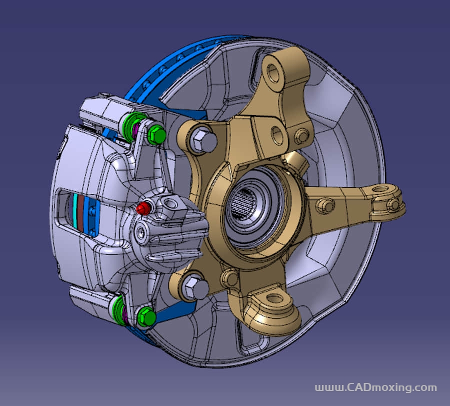 CAD模型网汽车刹车卡钳结构设计三维模型