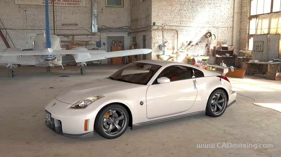 CAD模型网日产2007年350Z-GT跑车全比例模型三维模型