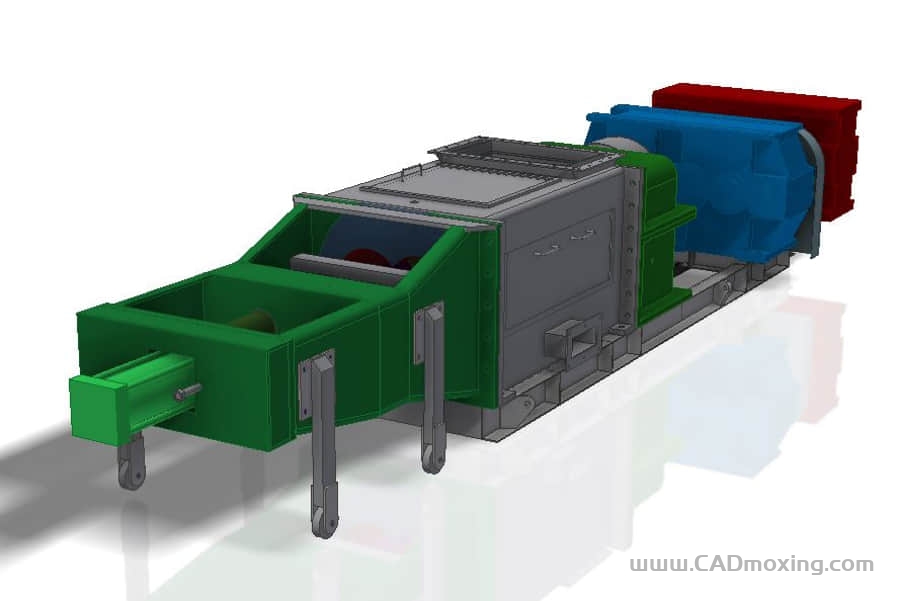 CAD模型网双螺杆压榨挤压机三维模型
