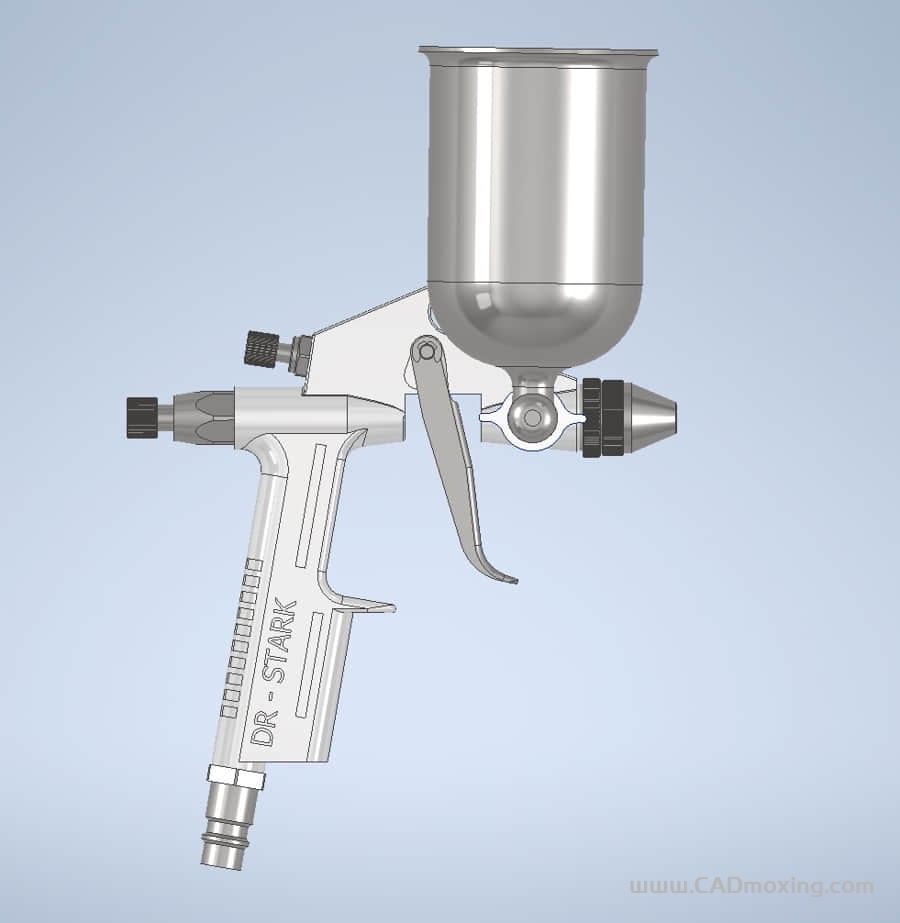 CAD模型网气动油漆色漆喷枪三维模型