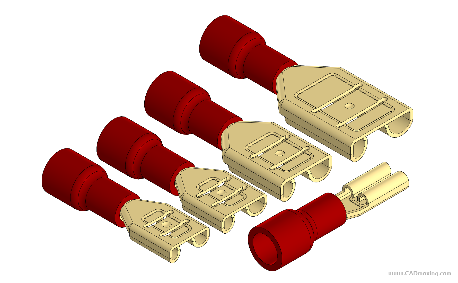 FDD1.25预绝缘插簧冷压对插接线端子母头-5种规格型号