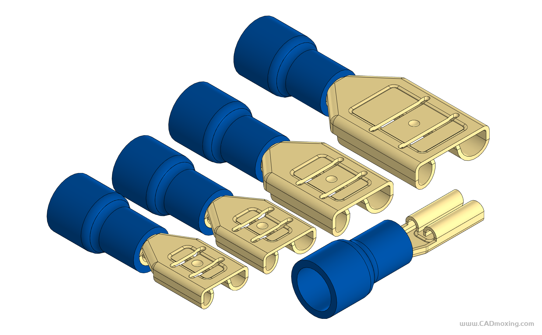 FDD2预绝缘插簧冷压对插接线端子母头-5种型号规格