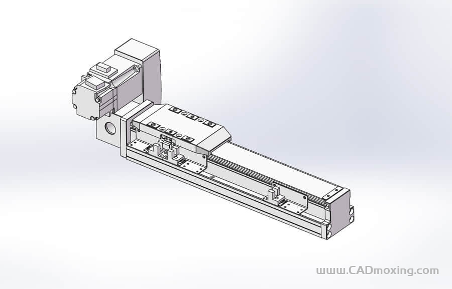GCB50-LU系列全封闭静音内嵌式双轨道皮带直线滑台