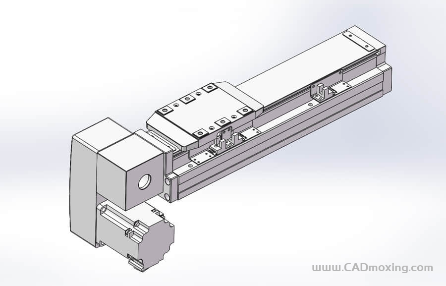 GCB80-LP系列全封闭静音内嵌式双轨道皮带直线滑台