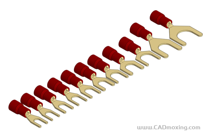 SV1.25叉型预绝缘冷压U型接线铜鼻端子